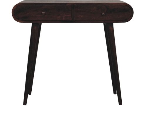 Artisan - Light Walnut Curved Edge Console Table