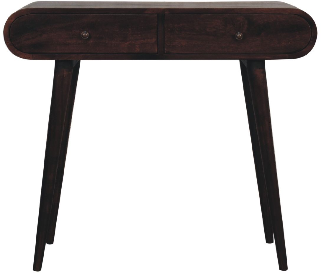 Artisan - Light Walnut Curved Edge Console Table