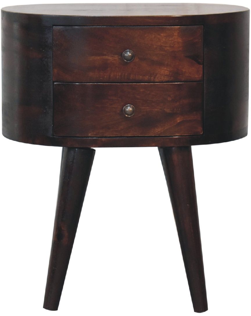 Artisan - Light Walnut Rounded Nightstand Table