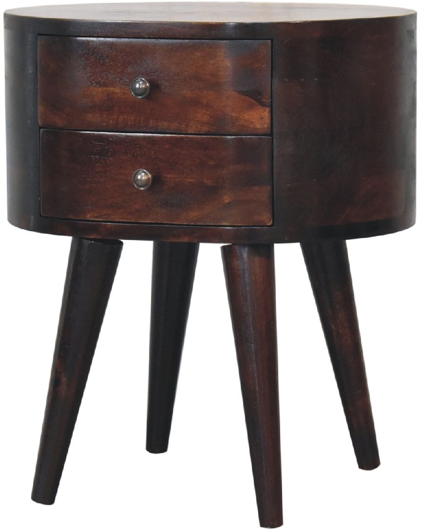 Artisan - Light Walnut Rounded Nightstand Table