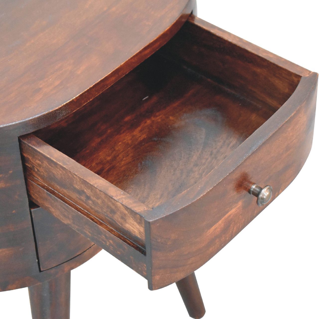 Artisan - Light Walnut Rounded Nightstand Table
