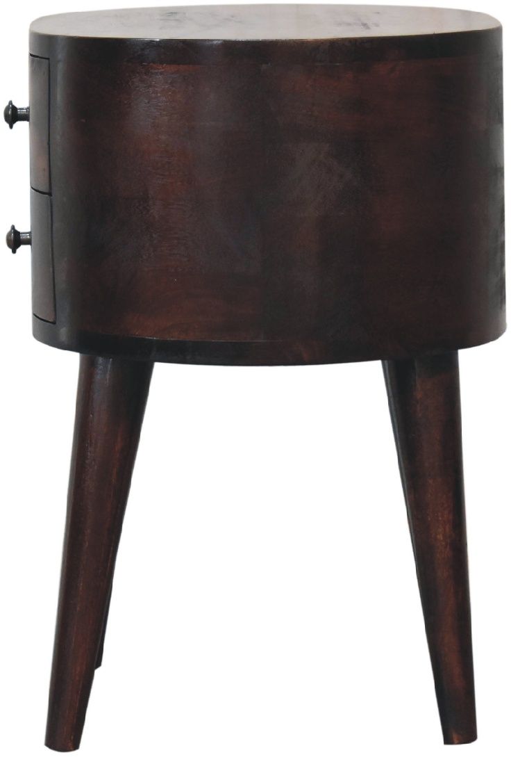 Artisan - Light Walnut Rounded Nightstand Table
