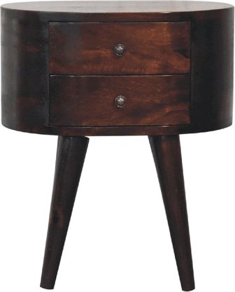 Artisan - Light Walnut Rounded Nightstand Table