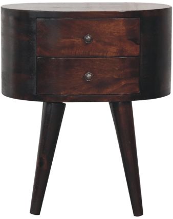 Artisan - Light Walnut Rounded Nightstand Table