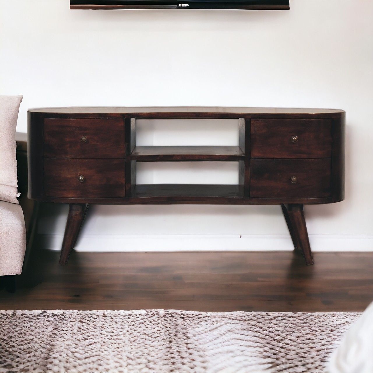 Artisan - Light Walnut Wave Entertainment Unit