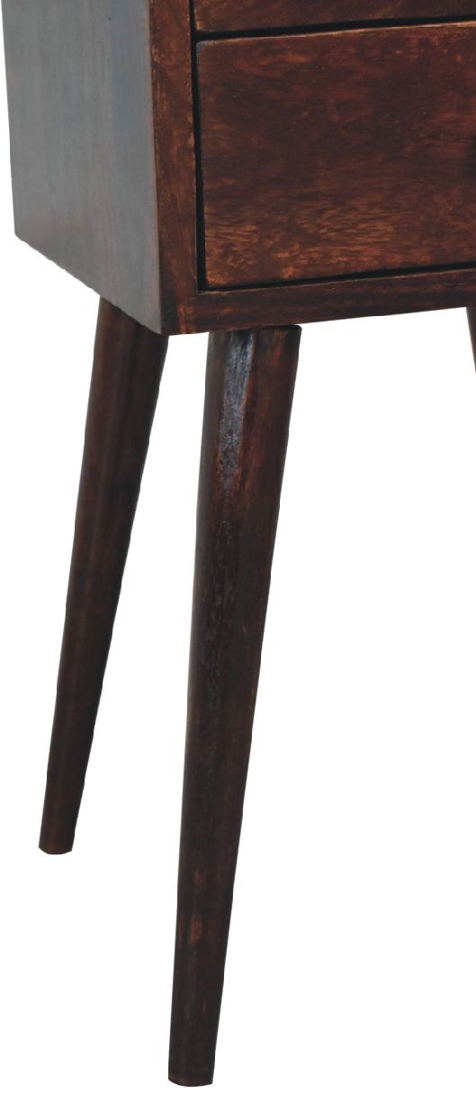 Artisan - Mini 2 Drawer Light Walnut Nightstand