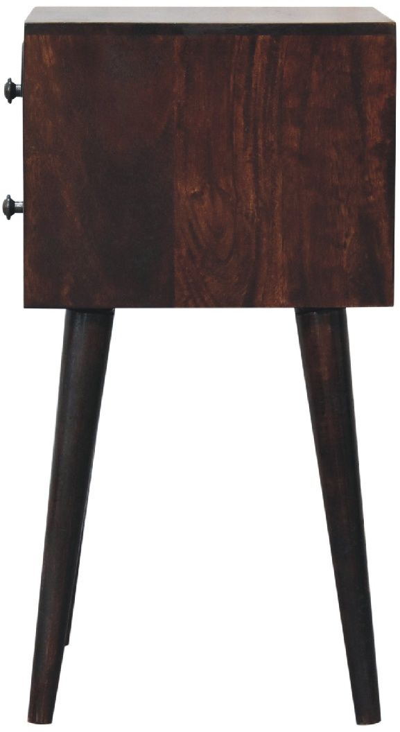 Artisan - Mini 2 Drawer Light Walnut Nightstand