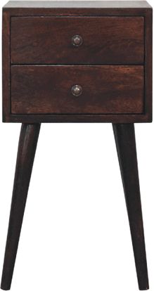Artisan - Mini 2 Drawer Light Walnut Nightstand