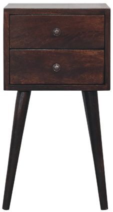 Artisan - Mini 2 Drawer Light Walnut Nightstand