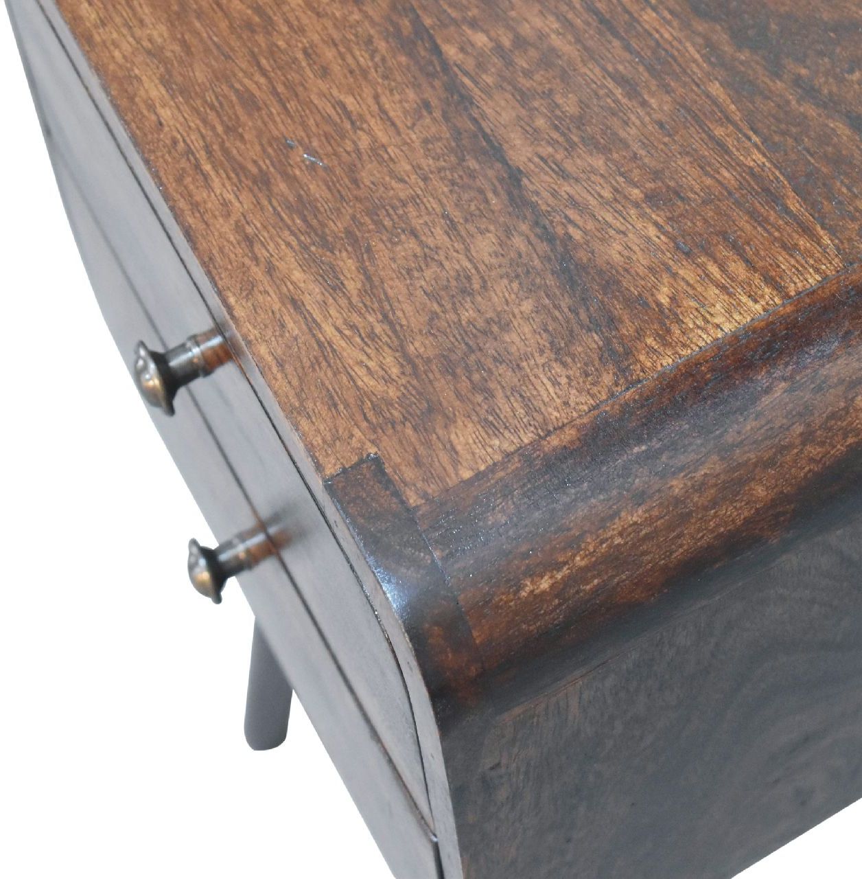 Artisan - Mini Light Walnut Curved Nightstand