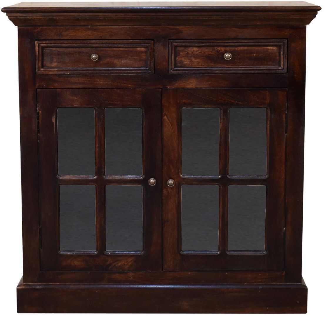 Artisan - Light Walnut Cabinet With Glazed Doors