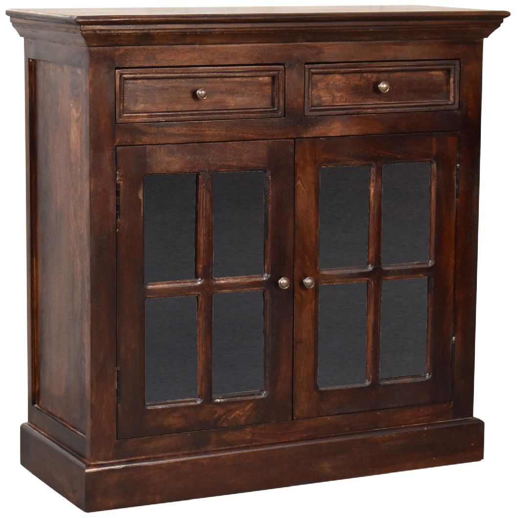 Artisan - Light Walnut Cabinet With Glazed Doors