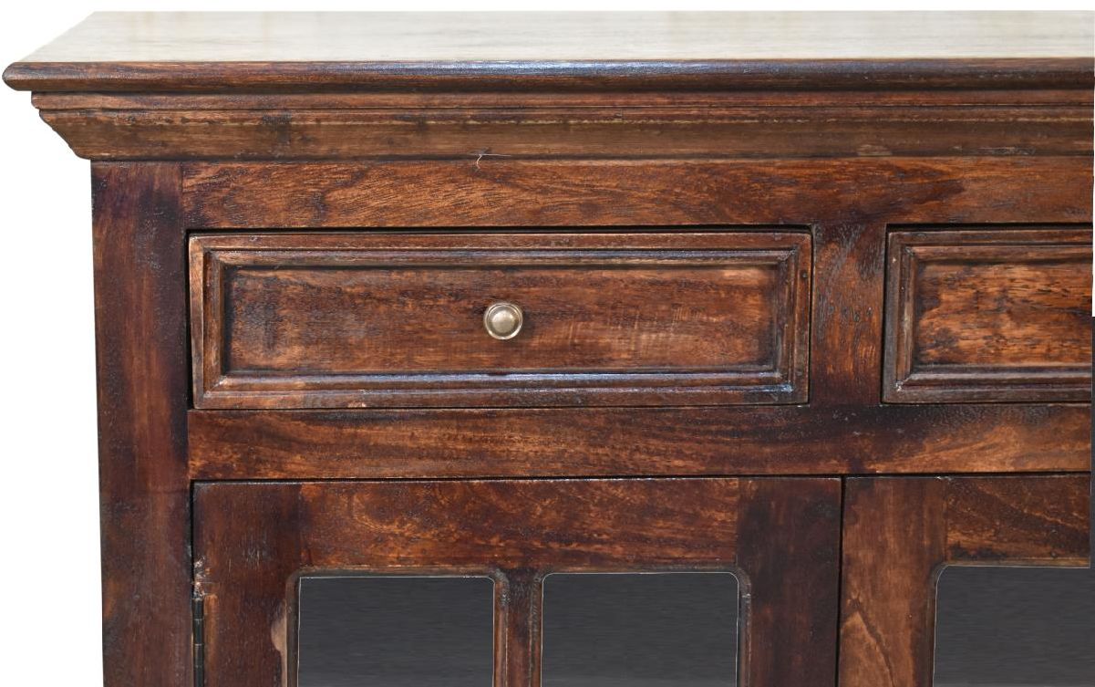 Artisan - Light Walnut Cabinet With Glazed Doors