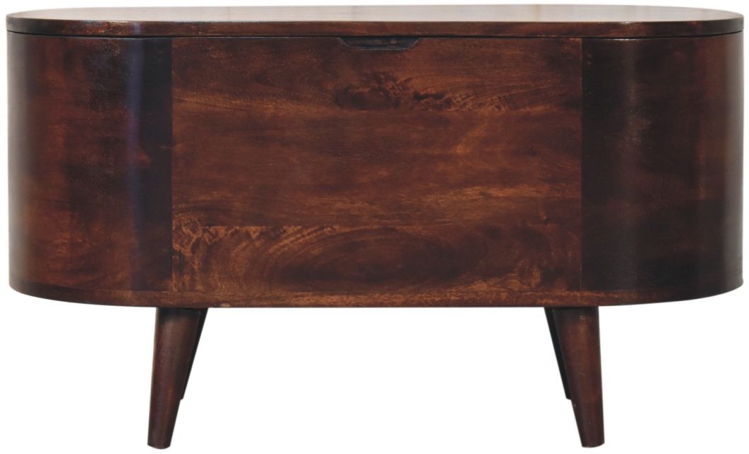 Artisan - Light Walnut Rounded Lid-Up Blanket Box