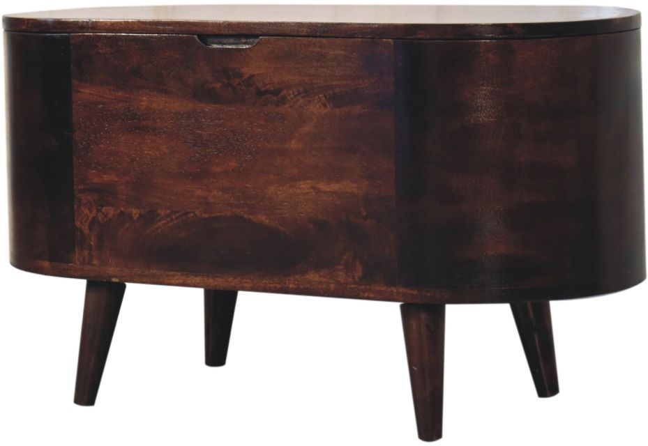 Artisan - Light Walnut Rounded Lid-Up Blanket Box