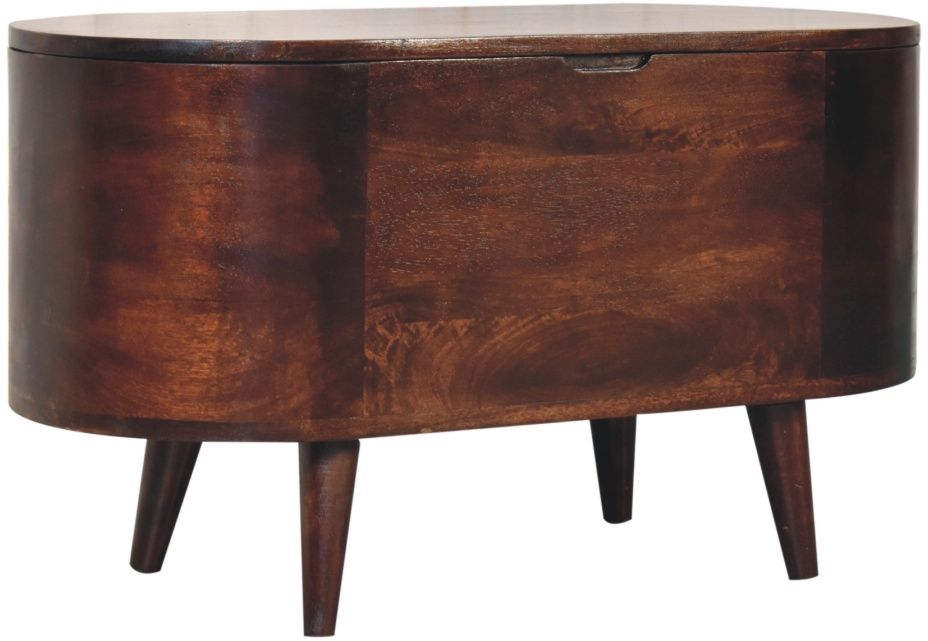 Artisan - Light Walnut Rounded Lid-Up Blanket Box