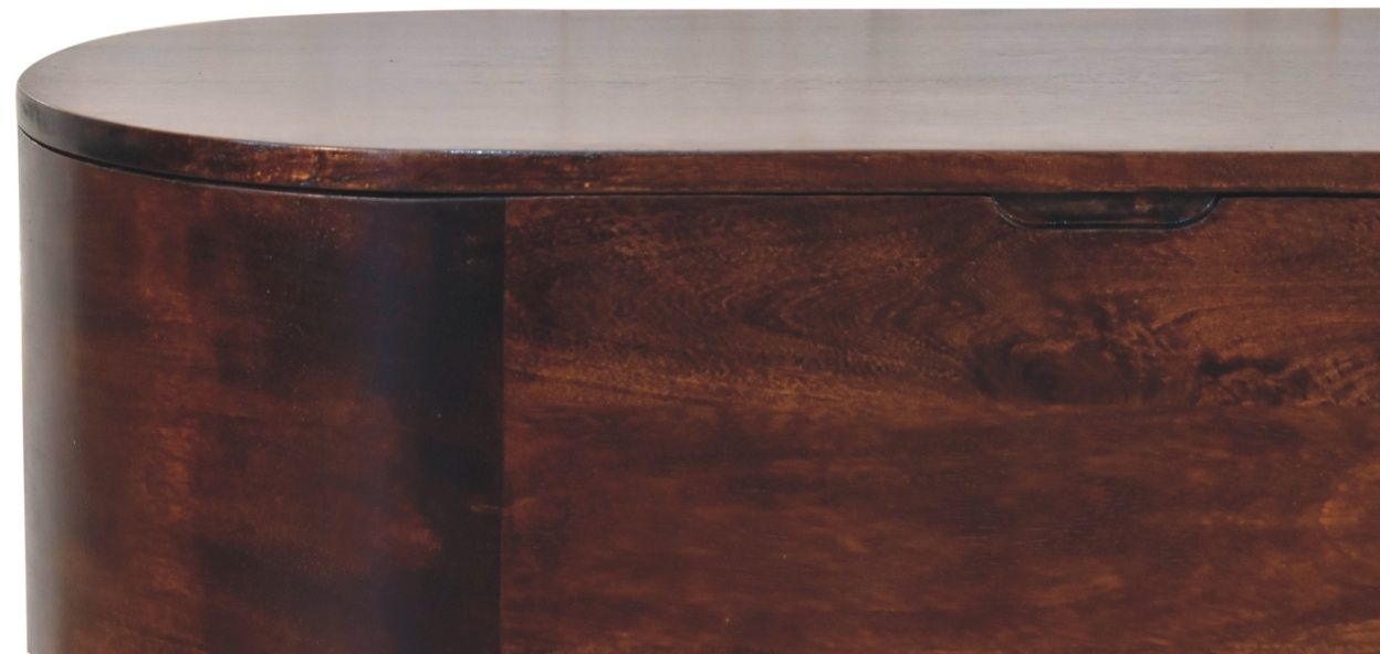 Artisan - Light Walnut Rounded Lid-Up Blanket Box