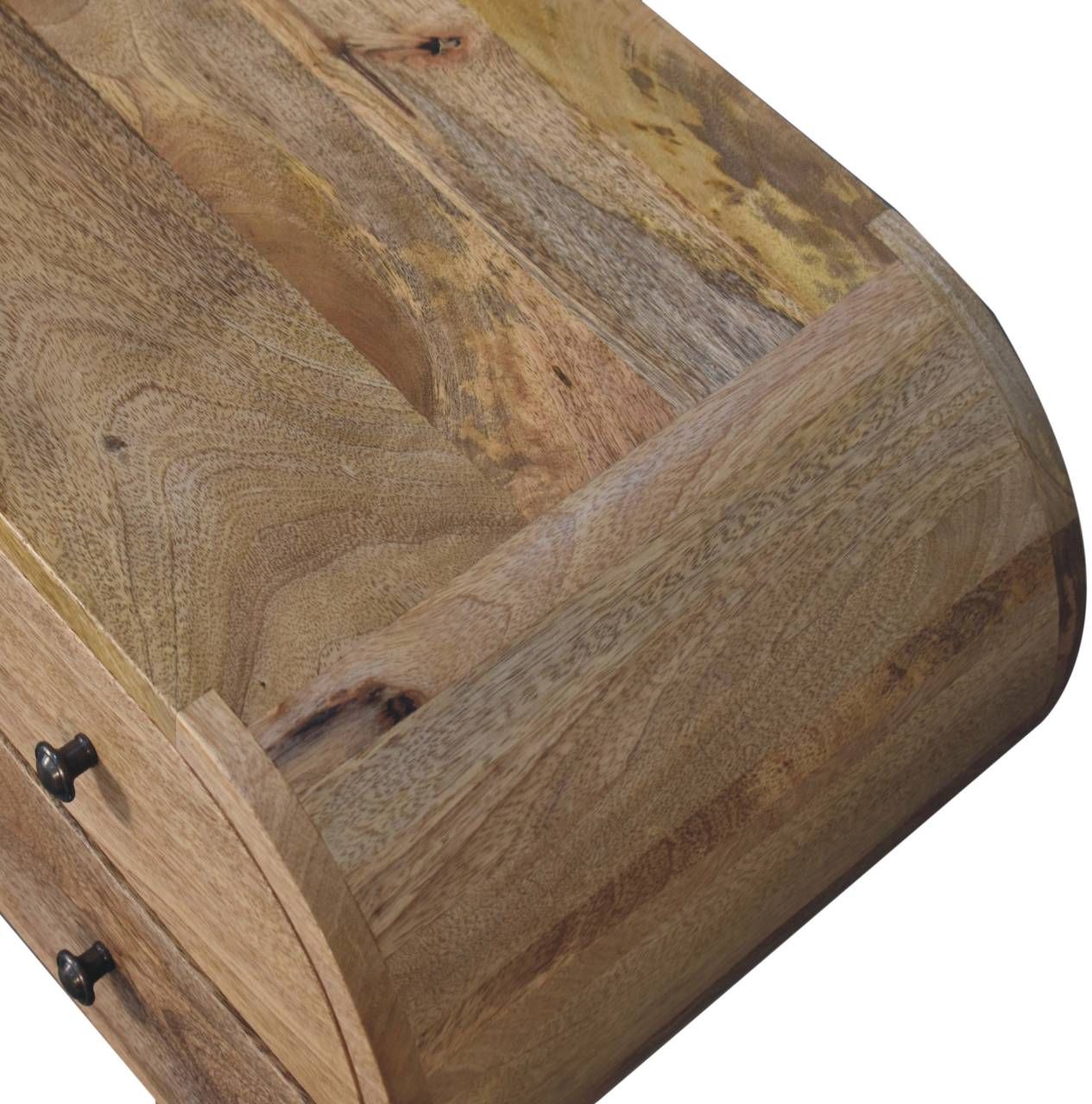 Artisan - Oak-Ish Circular Media Unit With 2 Open Slots