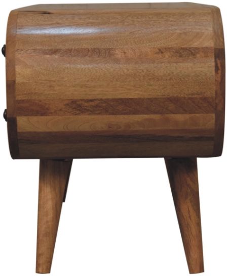 Artisan - Oak-Ish Circular Media Unit With 2 Open Slots