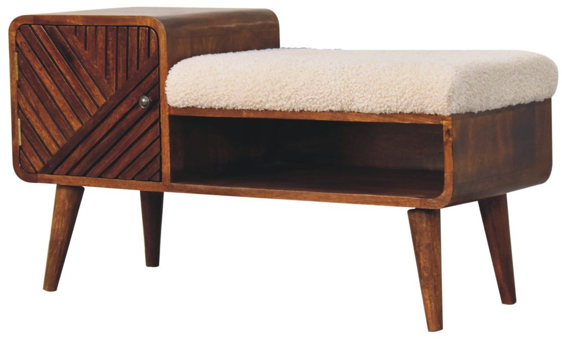 Artisan - Boucle Carved Chestnut Telephone Table