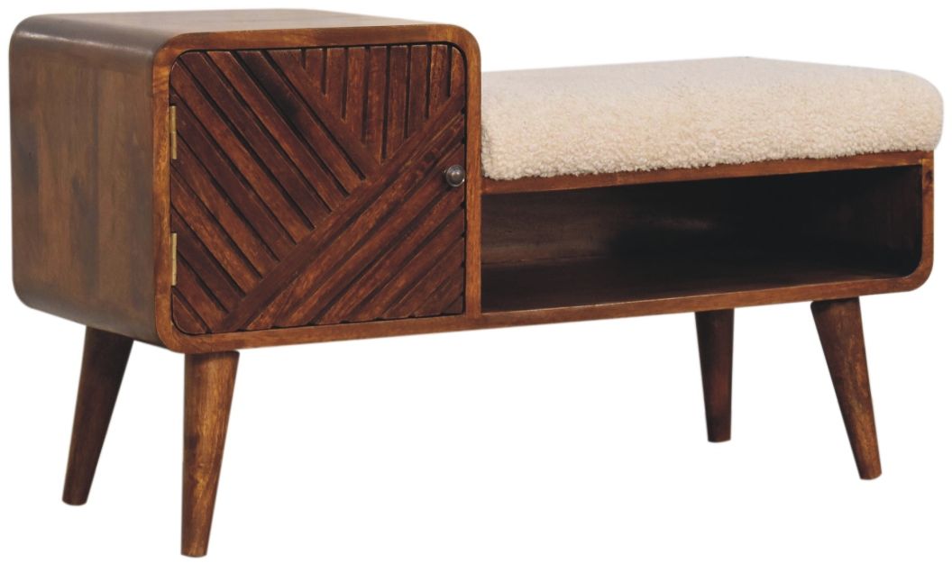 Artisan - Boucle Carved Chestnut Telephone Table