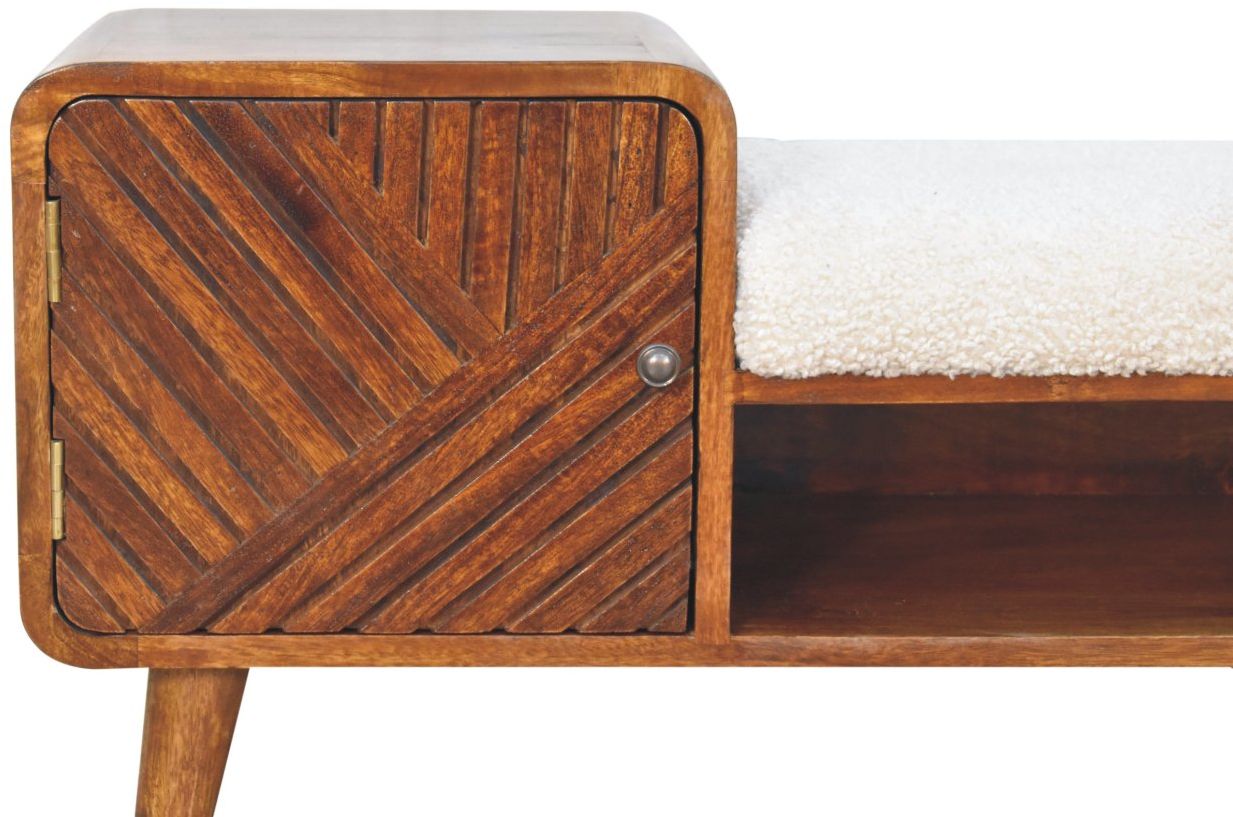 Artisan - Boucle Carved Chestnut Telephone Table
