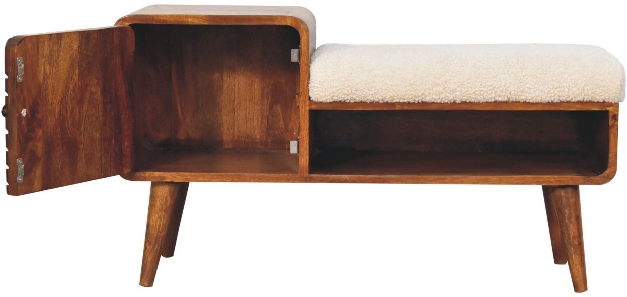 Artisan - Boucle Carved Chestnut Telephone Table