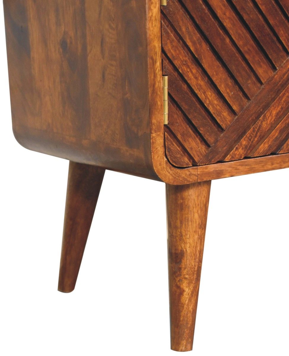 Artisan - Boucle Carved Chestnut Telephone Table