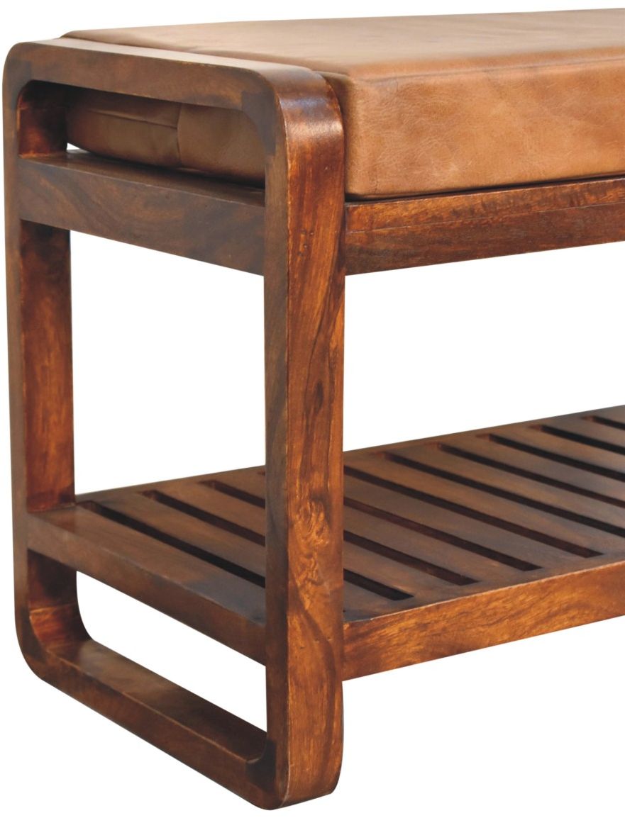 Artisan - Small Buffalo Slatted Hallway Bench