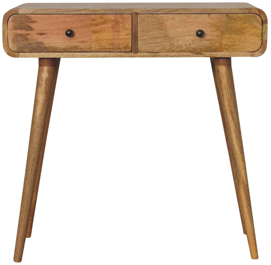 Artisan - Oak-Ish Curved Hallway Table