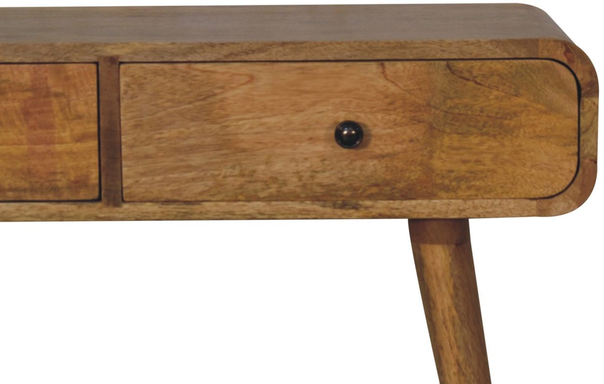 Artisan - Oak-Ish Curved Hallway Table