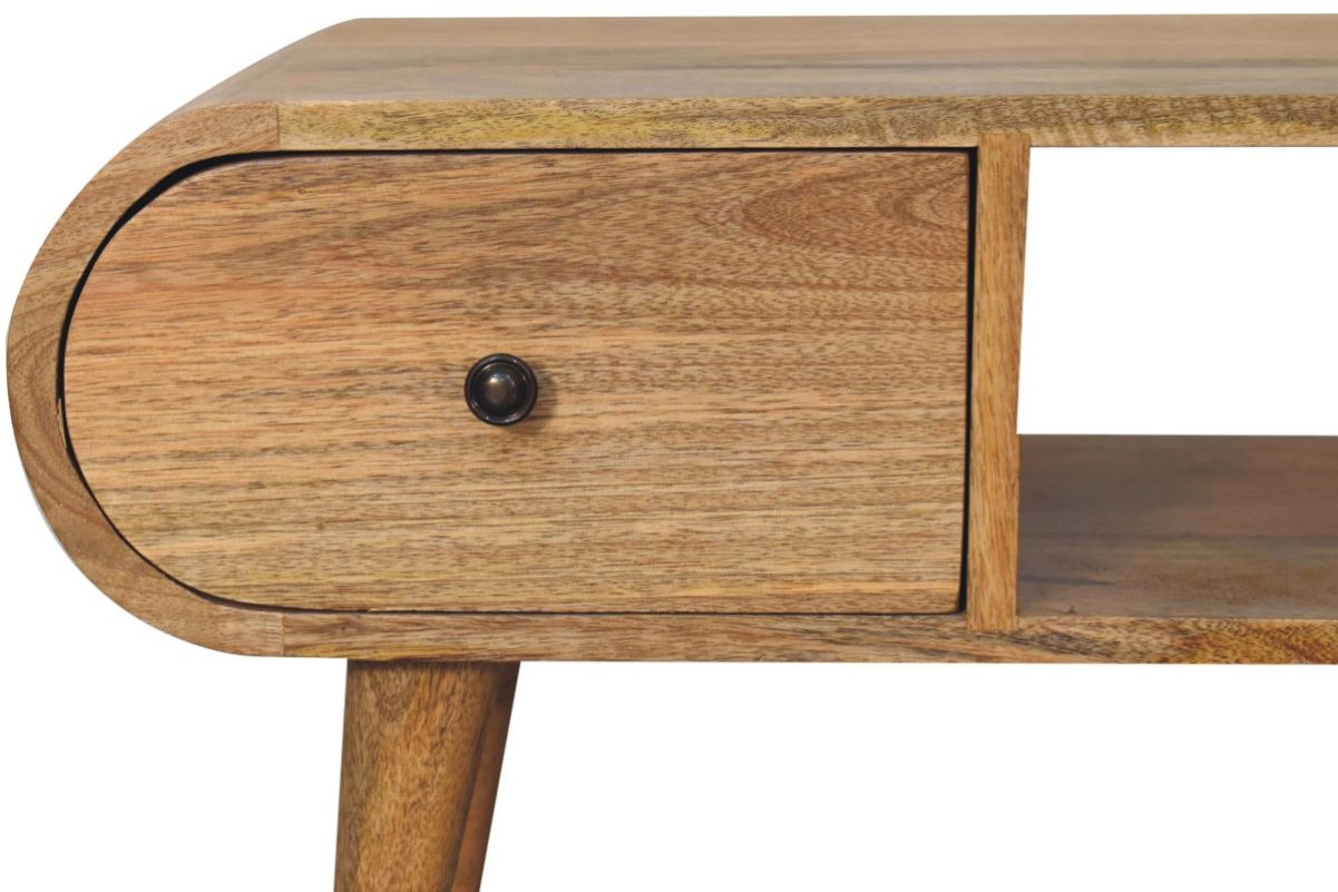 Artisan - Oak-Ish Circular TV Unit