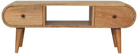Artisan - Oak-Ish Circular TV Unit