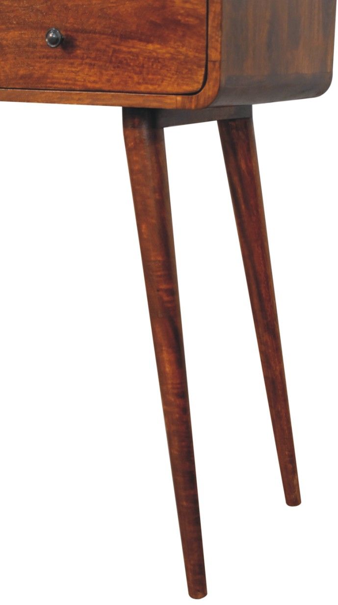 Artisan - Triple Curved Chestnut Console Table