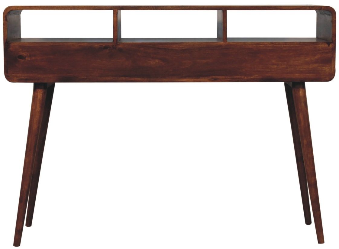 Artisan - Triple Curved Chestnut Console Table