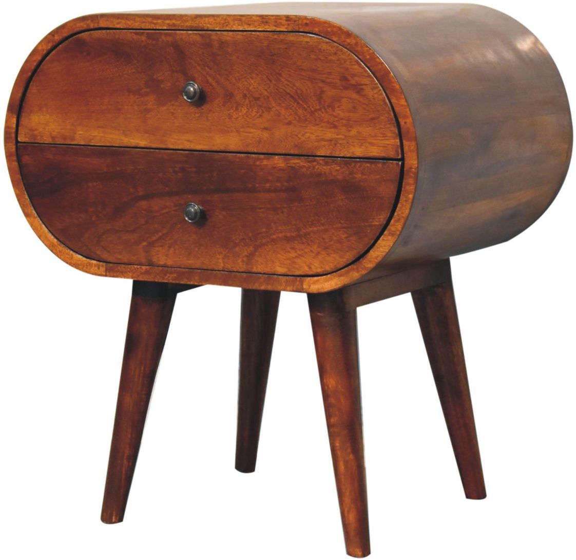 Artisan - Large Chestnut Circular Bedside