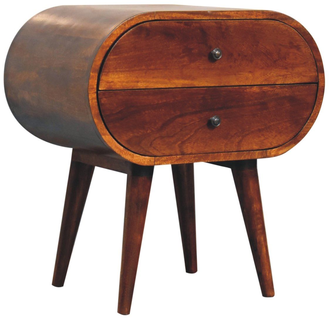 Artisan - Large Chestnut Circular Bedside