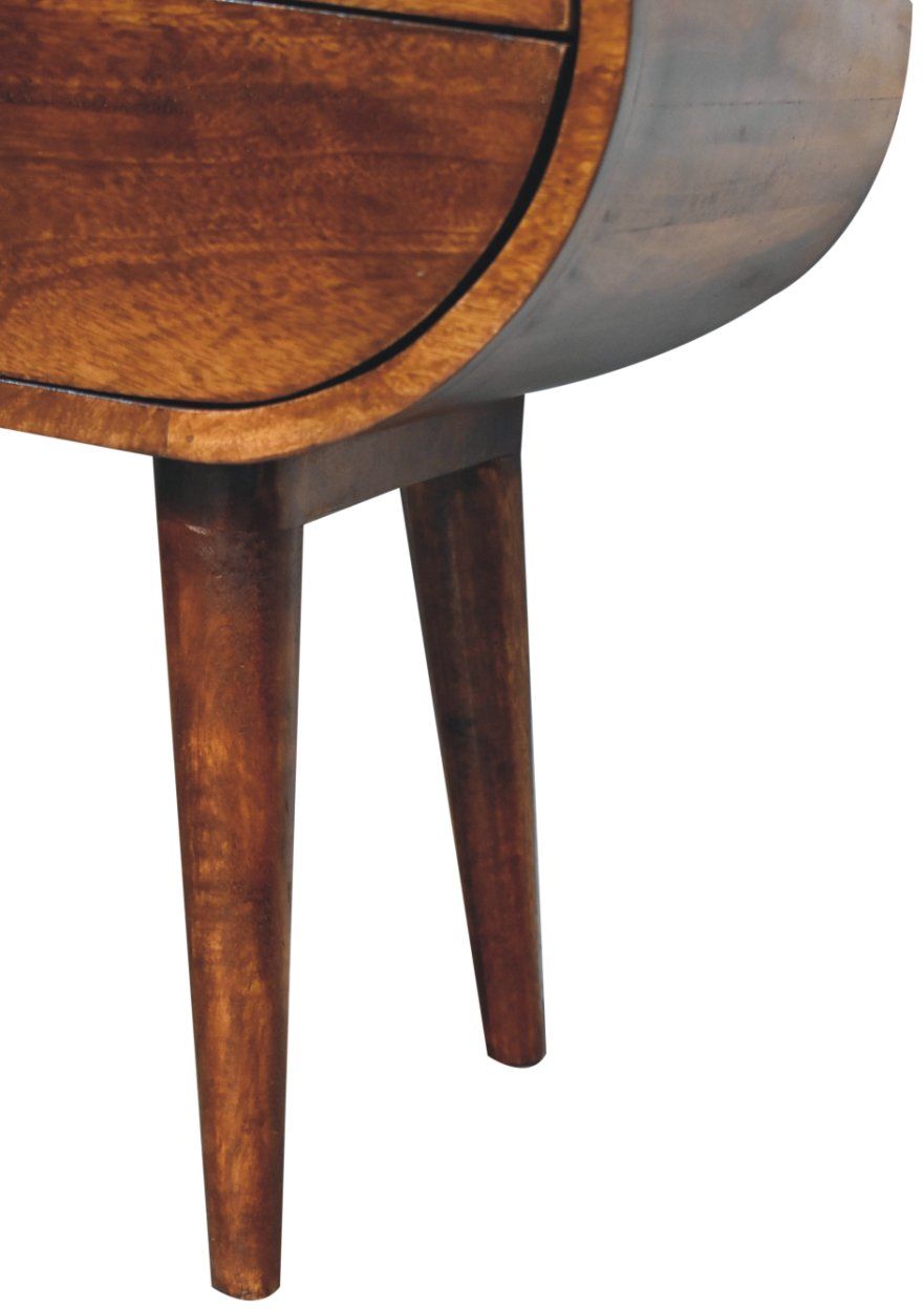 Artisan - Large Chestnut Circular Bedside