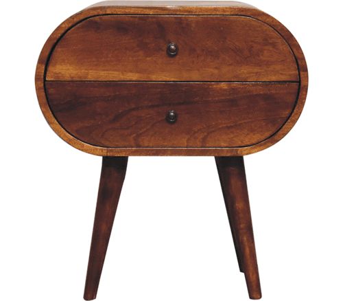 Artisan - Large Chestnut Circular Bedside