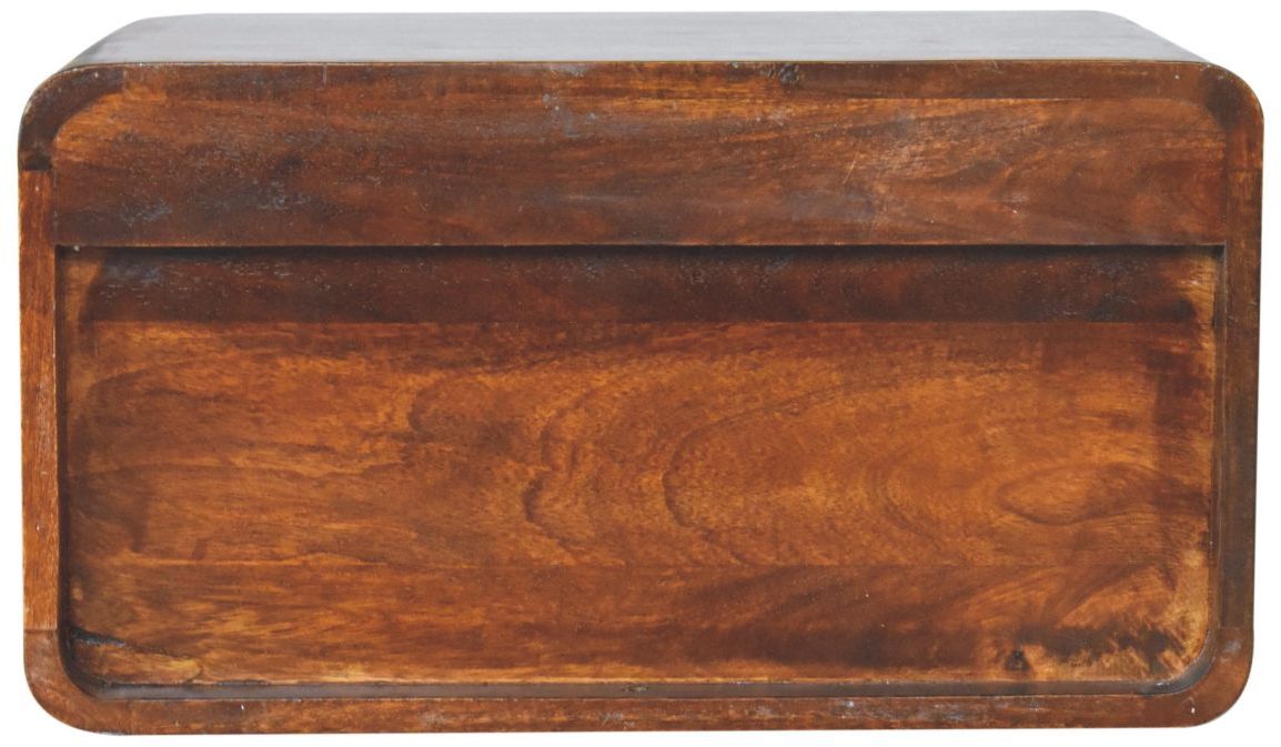Artisan - Large Chestnut Curve Floating Bedside