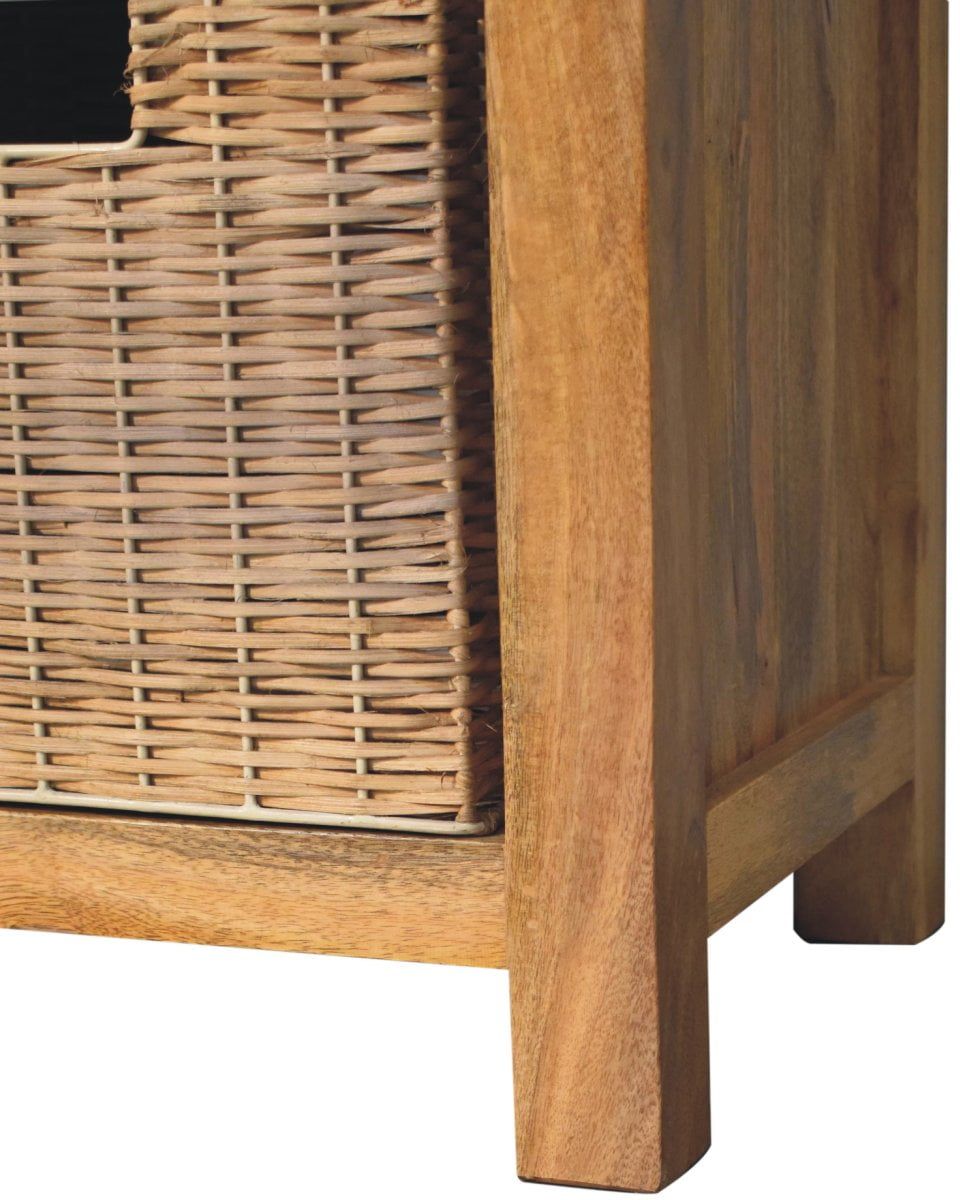 Artisan - Rattan Basket Linen Bench