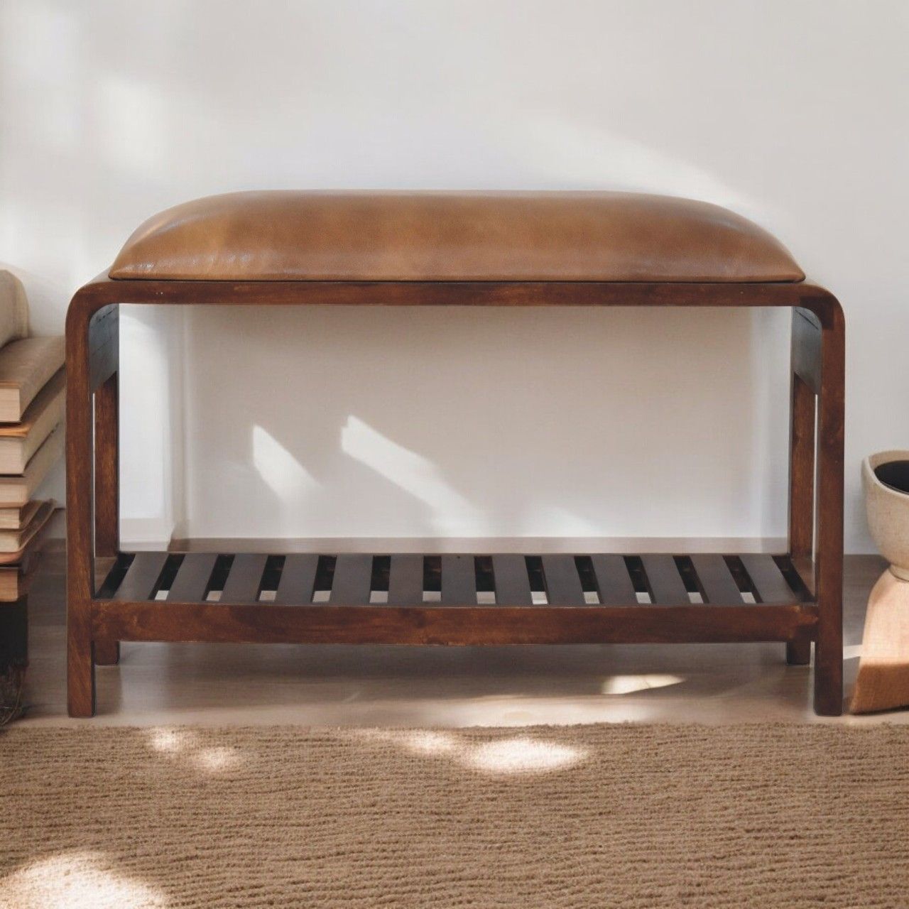 Artisan - Buffalo Slatted Square Bench