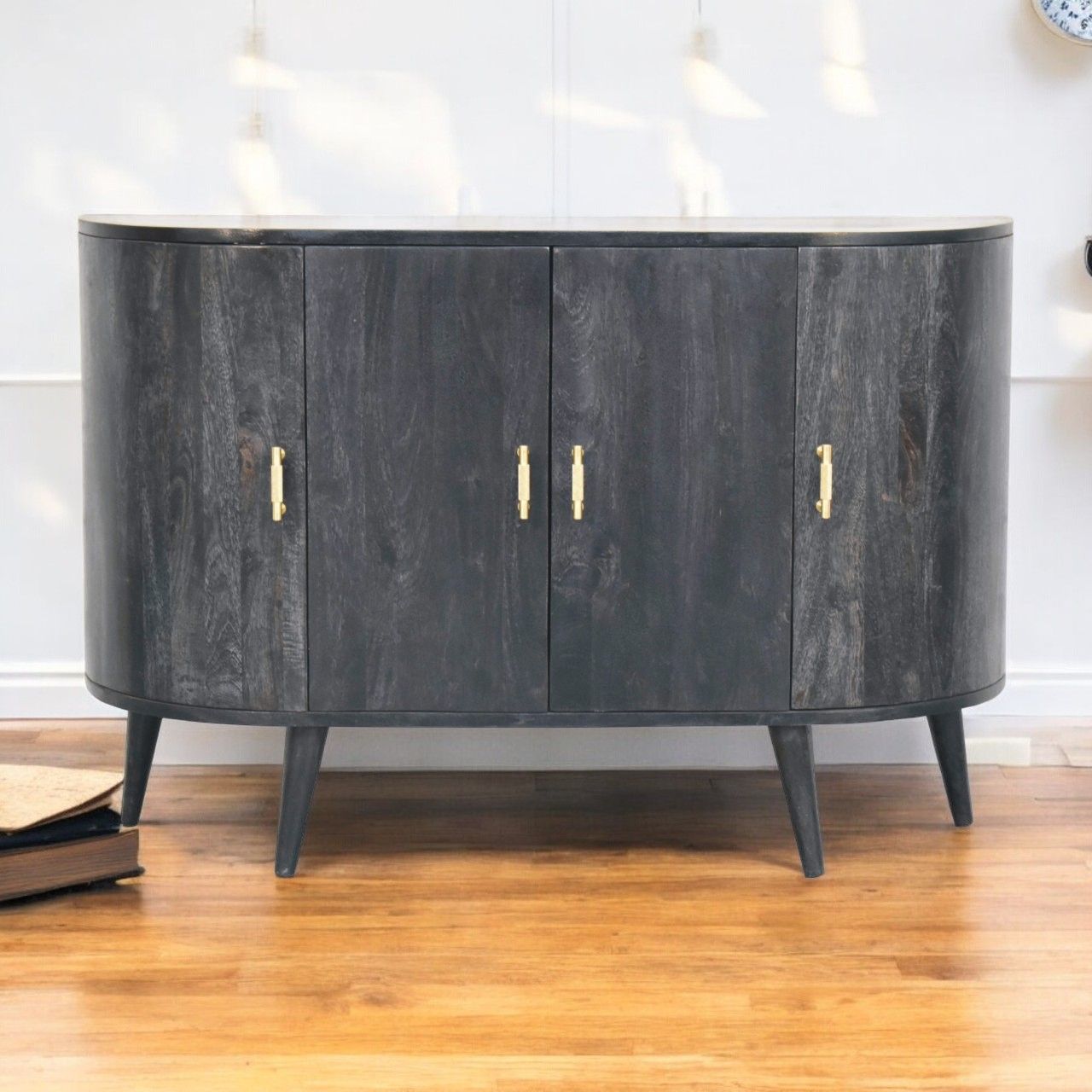 Artisan - Ash Black T-Bar Quad Cabinet