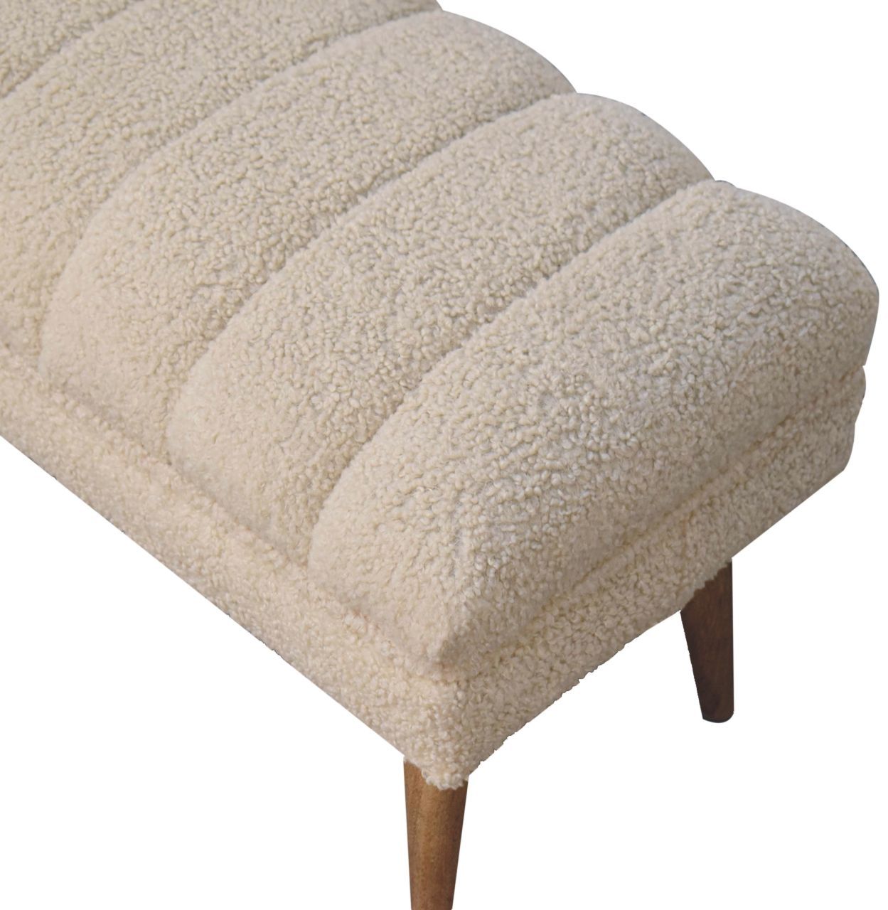 Artisan - Cream Boucle Puffer Bench
