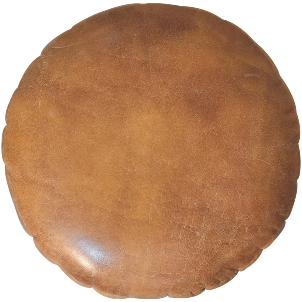 Artisan - Buffalo Leather Boucle Footstool