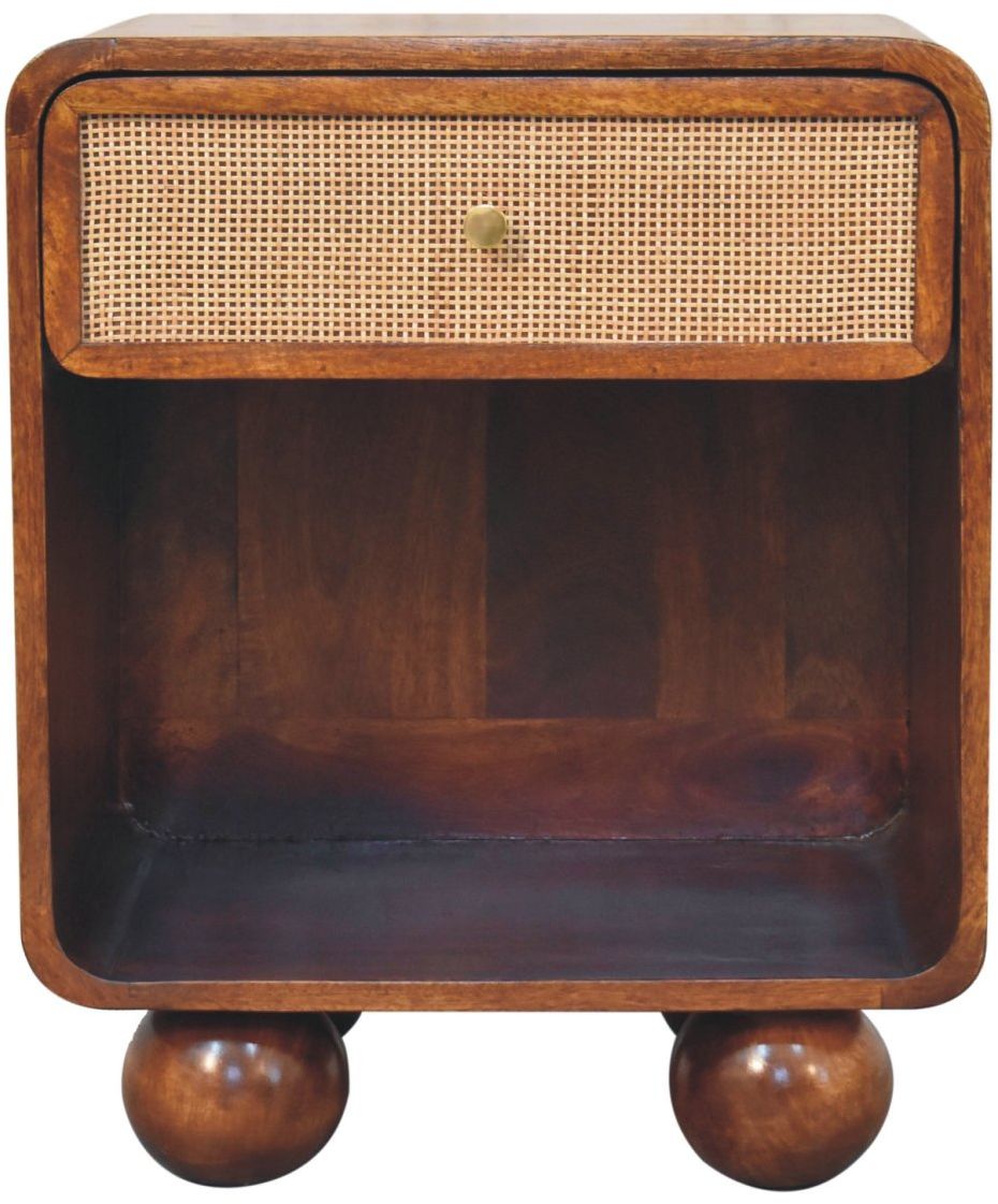 Artisan - Chestnut Open Woven Bedside