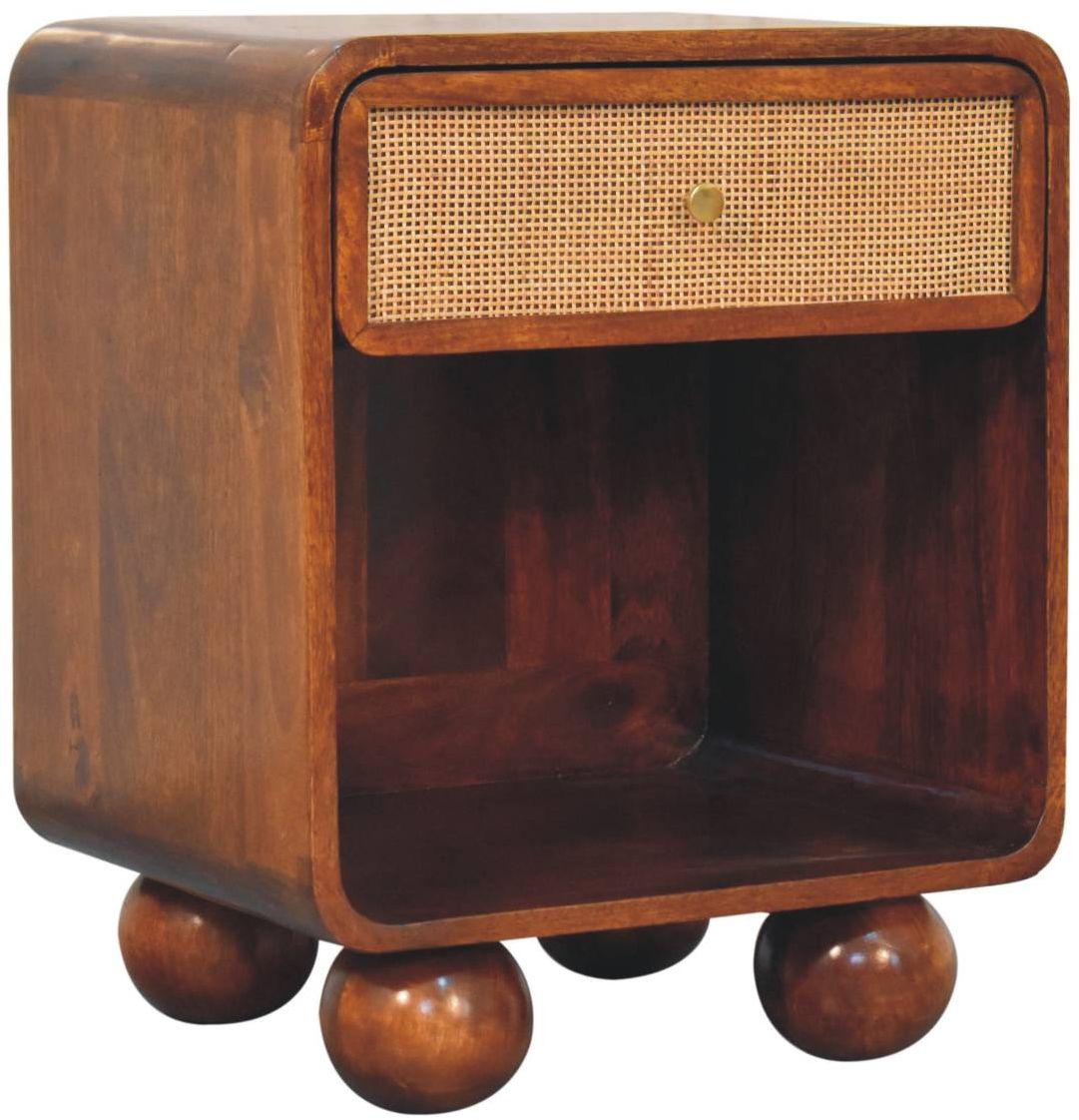 Artisan - Chestnut Open Woven Bedside