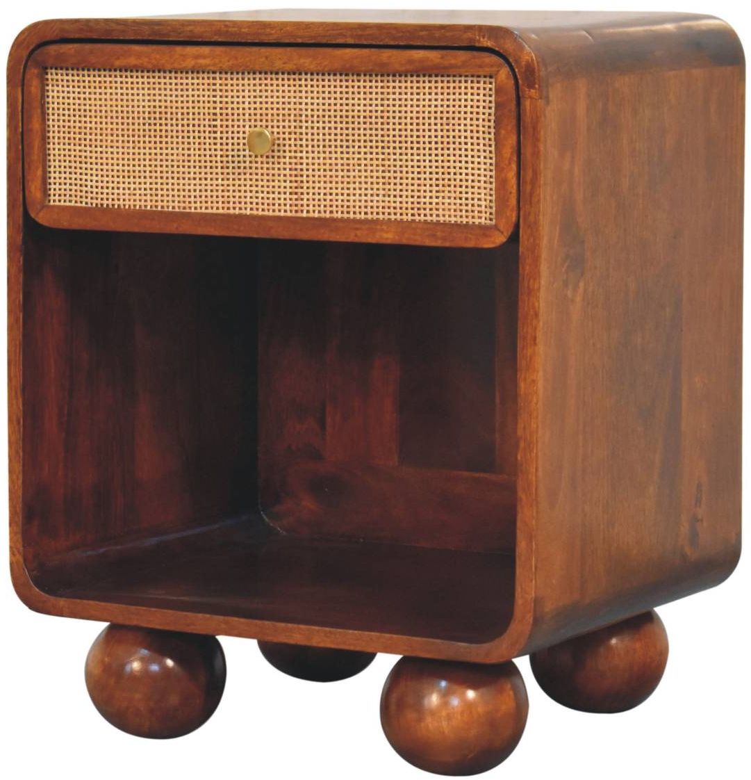 Artisan - Chestnut Open Woven Bedside