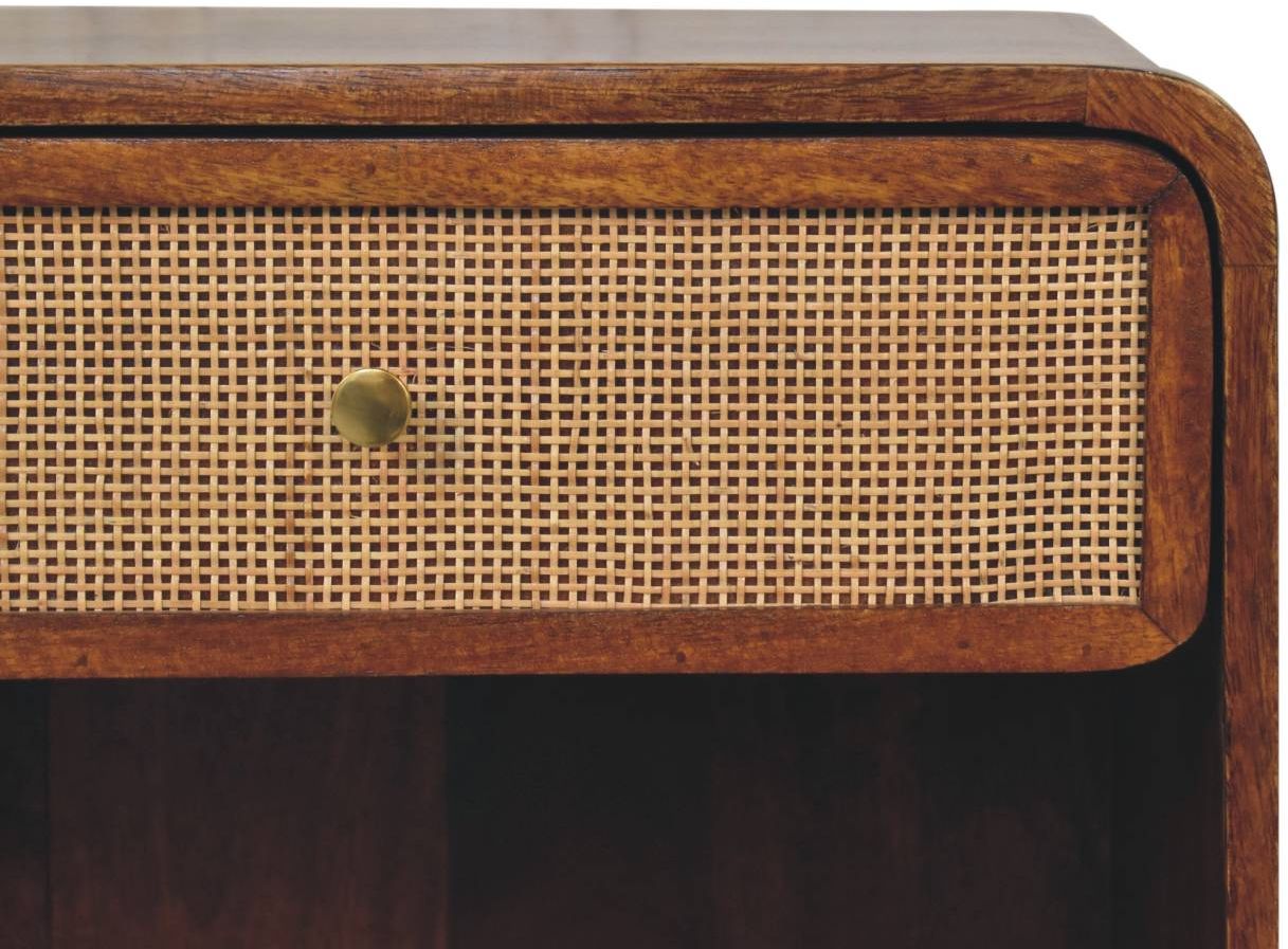 Artisan - Chestnut Open Woven Bedside