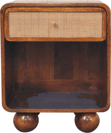 Artisan - Chestnut Open Woven Bedside